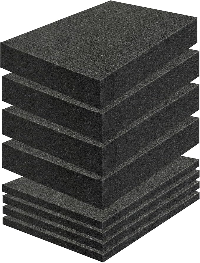 PINGMIC Gun case foam -16 x 12 x 1.5 Inch Pick and Pluck Foam Sheets
