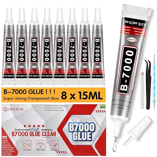 8 PCS 15ml B7000 Glue Clear