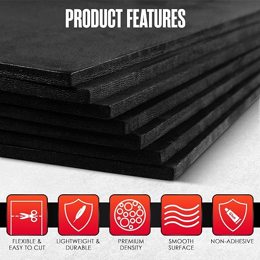 Foam Sheets for CraFts, EVA Foam, 6mm Thick, 20 Pack, 9 x 12 Inch | Houseables