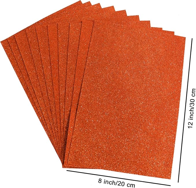 Mluchee 10 Sheets Glitter Cardstock Paper