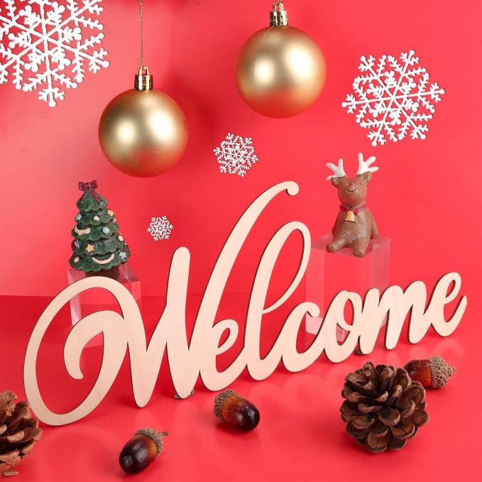 Welcome Hello Unfinished Wooden Letters Wood Cutout Signs