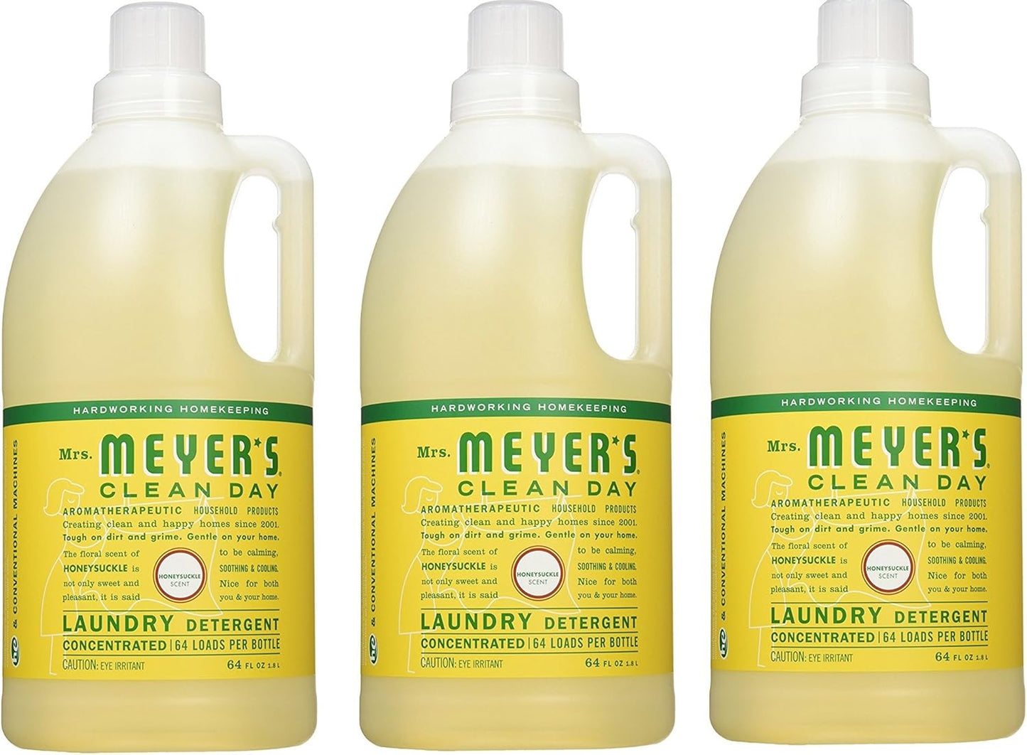 Laundry Detergent, Honeysuckle, 3 Count (64 fl oz. each)