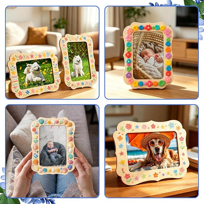 VOKOY 35 Pack Wooden Picture Frames