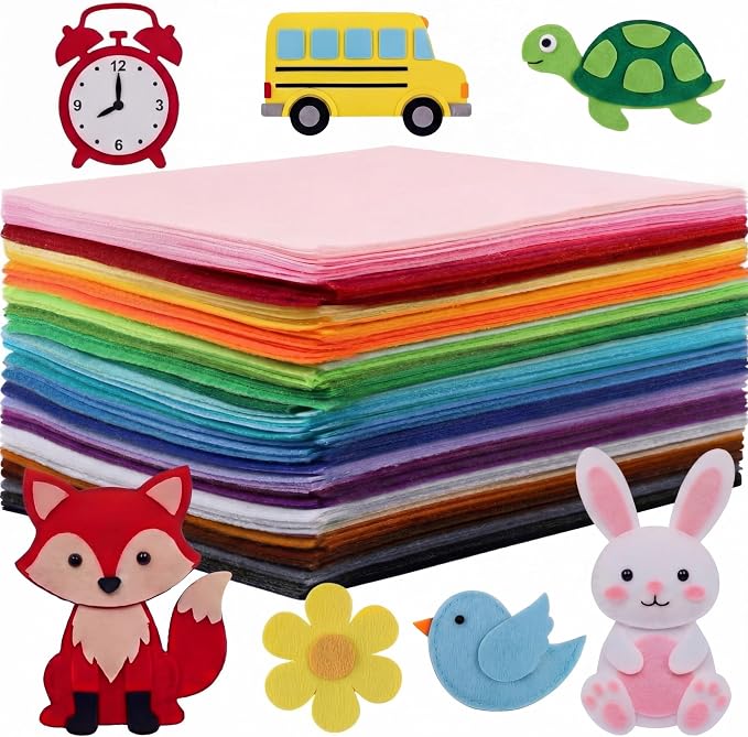 Reginary 120 Pcs 8 x 20 Inch Felt Sheets Bulk