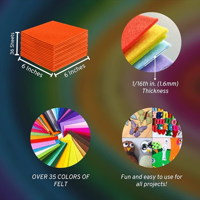 FabricLA Acrylic Felt Sheets for Crafts