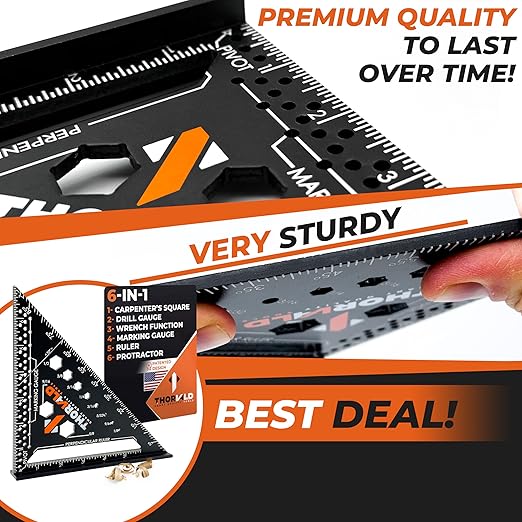 THORVALD 6-in-1 Carpenter Square 7 inch