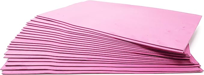 Allgala 20-Value-Pack EVA Foam Paper 8x12 Inch Sheets-Pink-CF85308