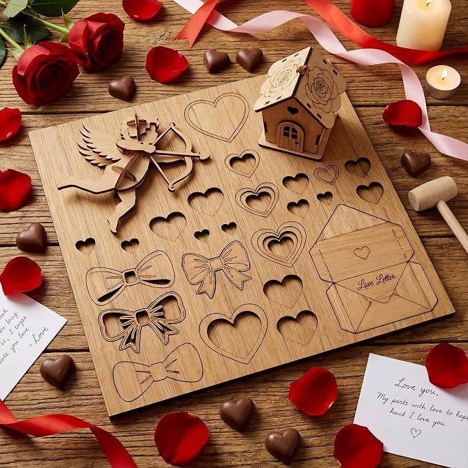24 Pcs Teak Wood Color Wood Sheets Plywood Board