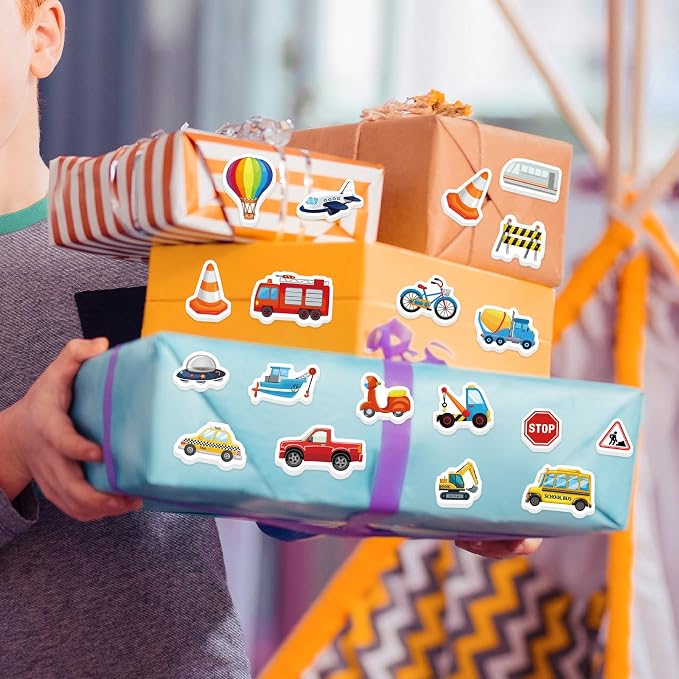 300Pcs Transportation Foam Stickers, Self-Adhesive Truck Cartransportation