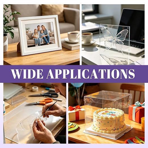 TKOnline 7 PCS Plexiglass Sheets, Invitations, Poster Frames Plastic Board