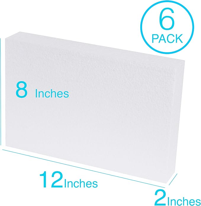 Silverlake 8x12x2 Craft Foam for Styrofoam Block Projects