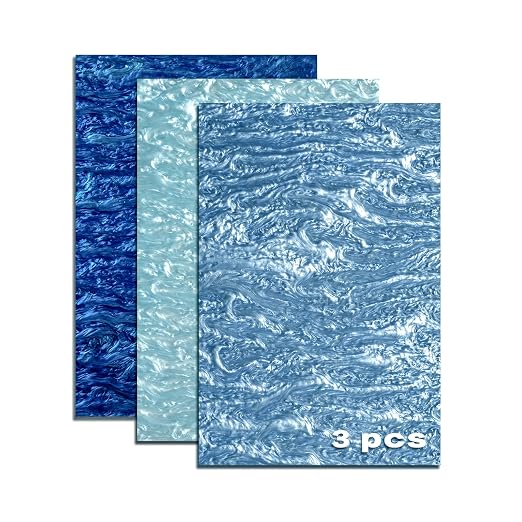 TOEPODO Pearlescent Ripple Cast Acrylic Sheets 1/8inch Thick Marble Acrylic