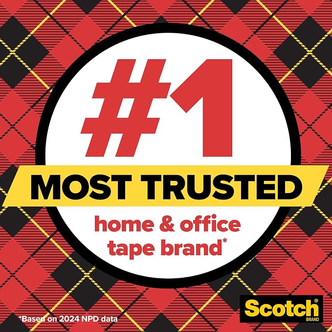 Scotch Super-Hold Tape, 2 Rolls, 3/4 x 600 Inches, Dispensered | Transparent