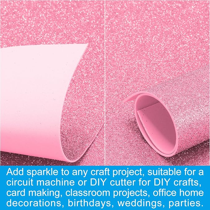 PATIKIL 20 Sheets 2mm Glitter Foam Sheet