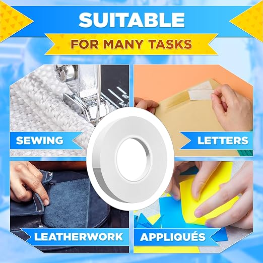 Basting Tape for Sewing 0.6 In x 60 Yd – Transparent Thin Acrylic Double Sided