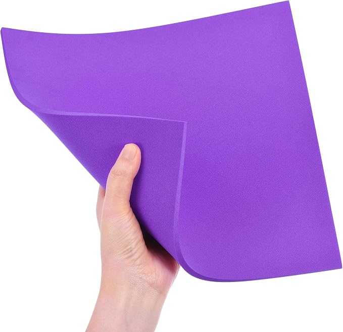 uxcell Purple EVA Foam Sheets 10 x 10 Inch 5mm Thickness