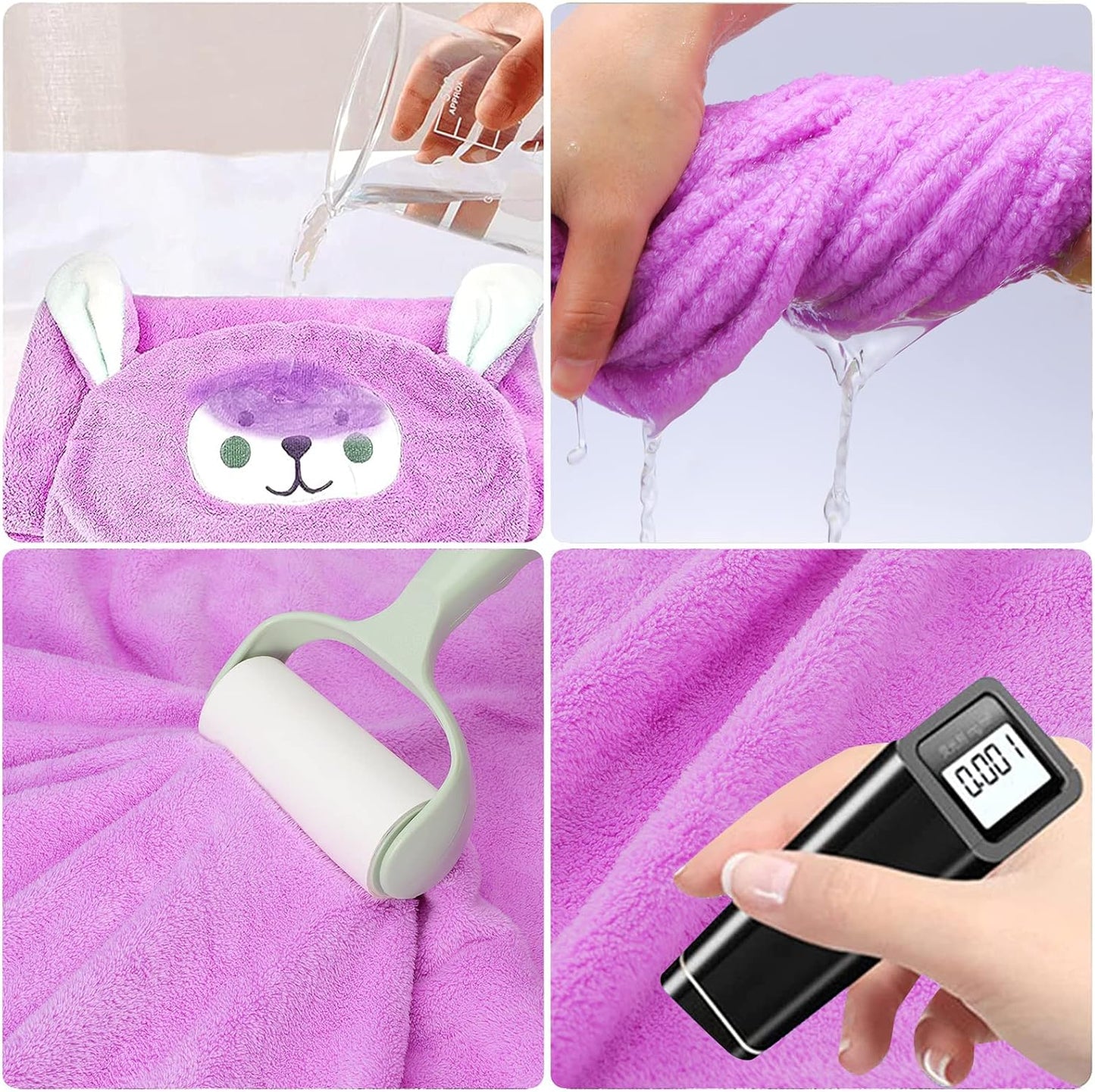 Visen Premium Hooded Towel for Kids,-28×55 INCH Large Size Kids Bath Towel,Ultra Soft Hooded Towel Wrap for Boys Girls, Highly Absorbent Bathrobe Blanket Gifts for Toddlers Shower (Purple)