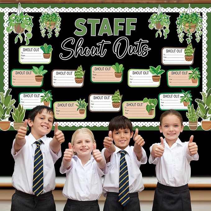 Plant Theme Staff Shout Outs Bulletin Board Decorations Plants Staff Shout Outs