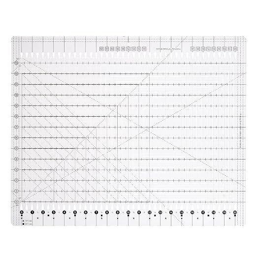 Quilting Rulers 17-3/4in x 22in, Slotted Quilting Ruler