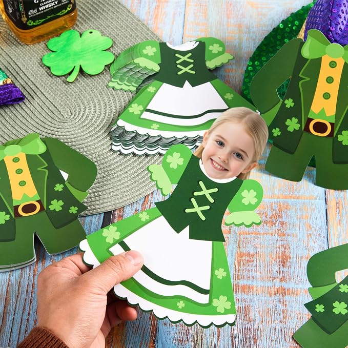 FOBSME 100 Pcs St. Patrick's Day Leprechaun Cutouts 5.91 Inch St. Patrick's Day