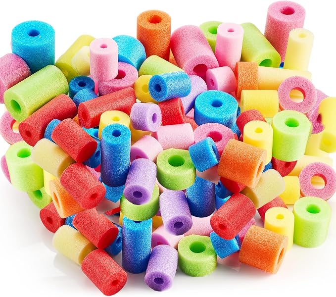 Frienda 100 Pcs Pool Noodles Bits Multicolor Craft Small Size Versatile Mixed