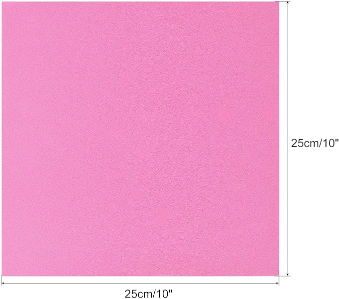 uxcell Pink EVA Foam Sheets 10 x 10 Inch 5mm Thickness