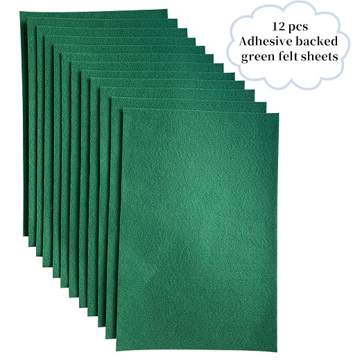 Jtnohx Self Adhesive Felt Sheets, 12 Pieces Felt Fabric