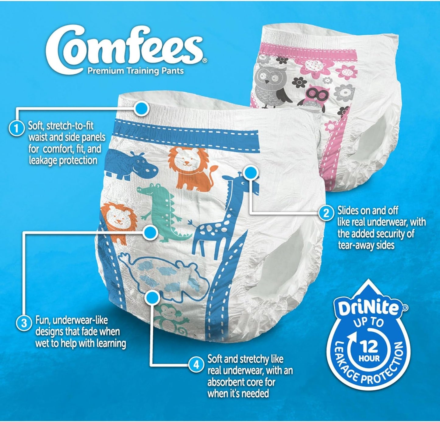 Comfees Boy Training Pants - Size 3T-4T