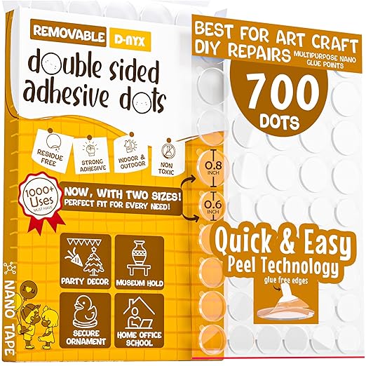 Double Sided Tape Sticky Dot Stickers 280, 550 or 700 Pack Removable Putty No