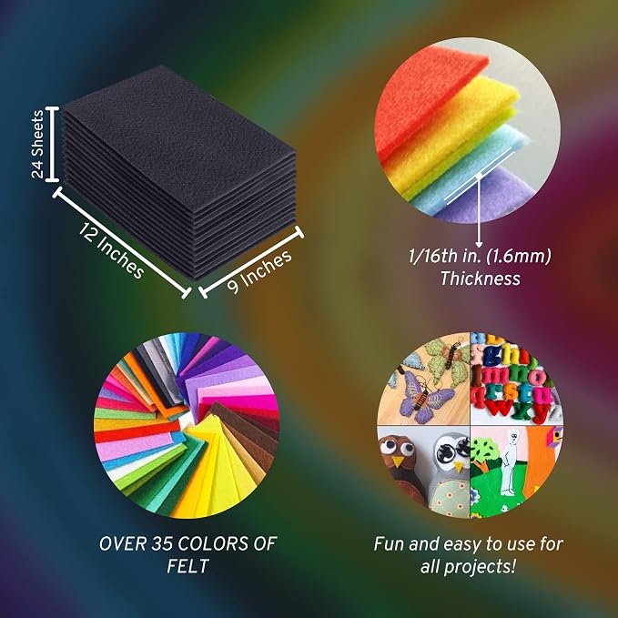 FabricLA Acrylic Felt Sheets for Crafts