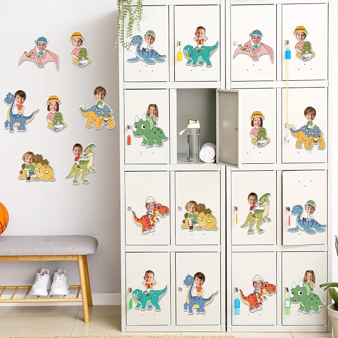 60pcs Dinosaur Theme DIY Cutouts Dinosaur Bulletin Board Decoration Set Cute