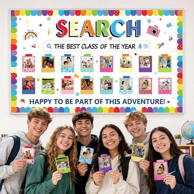 Photo Display Bulletin Board Kit Welcome Back to School Search Adventure