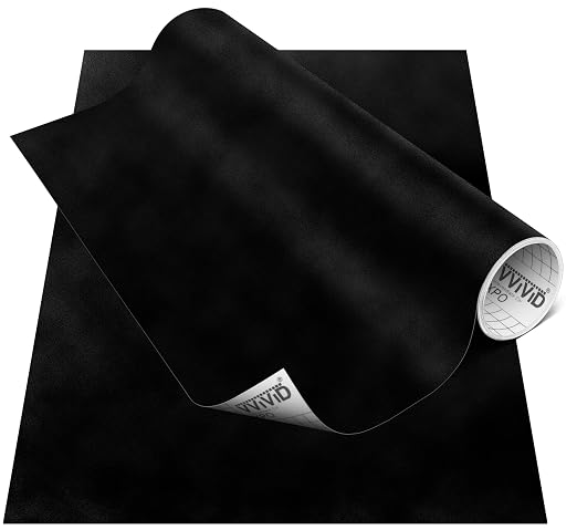 VViViD DECO65 Suede Black Permanent Adhesive Craft Vinyl
