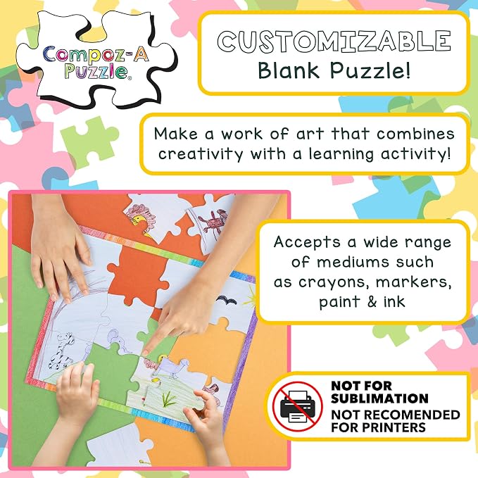 Hygloss 8 Blank Heart Puzzles
