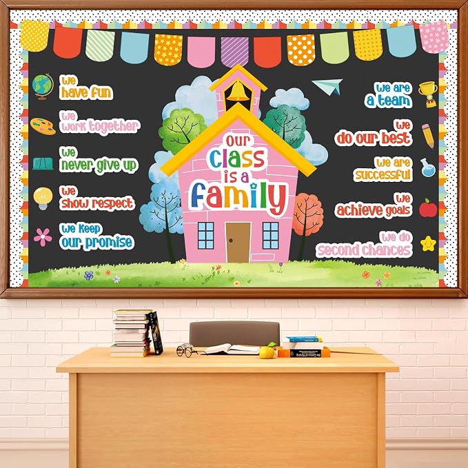Motivational Bulletin Board Classroom Decorations Our Class is A Family