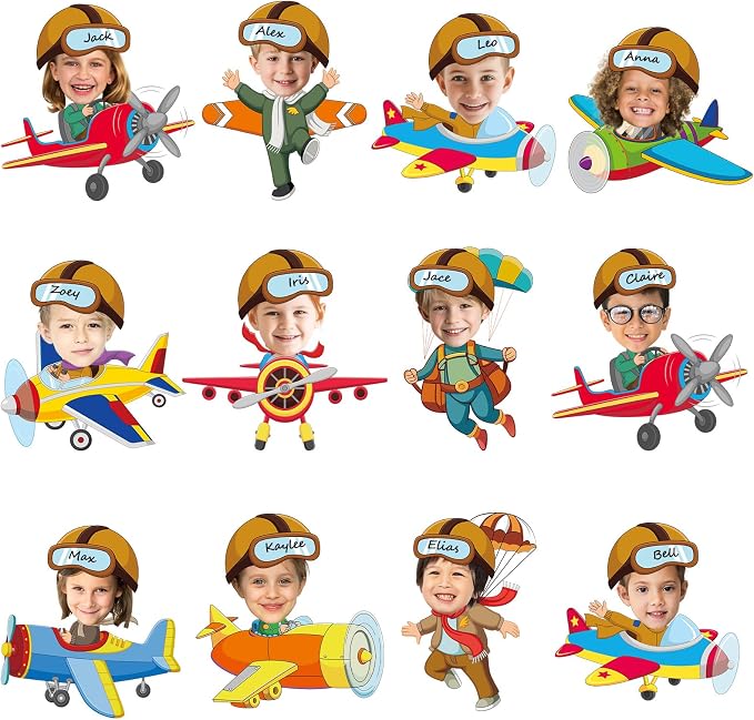 60pcs Pilot Airplane Cutouts Aircraft Bulletin Board Decorations Adventure