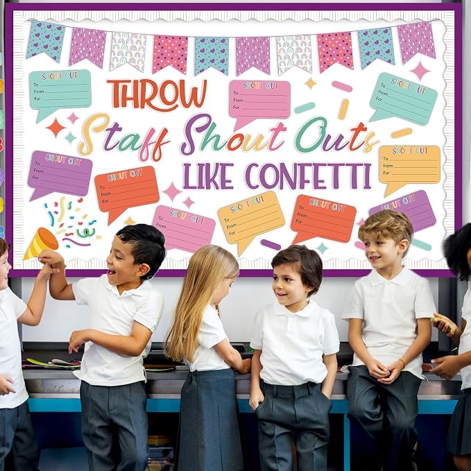 Staff Shout Out Bulletin Board Decorations Throw Staff Shout Out Like Confetti