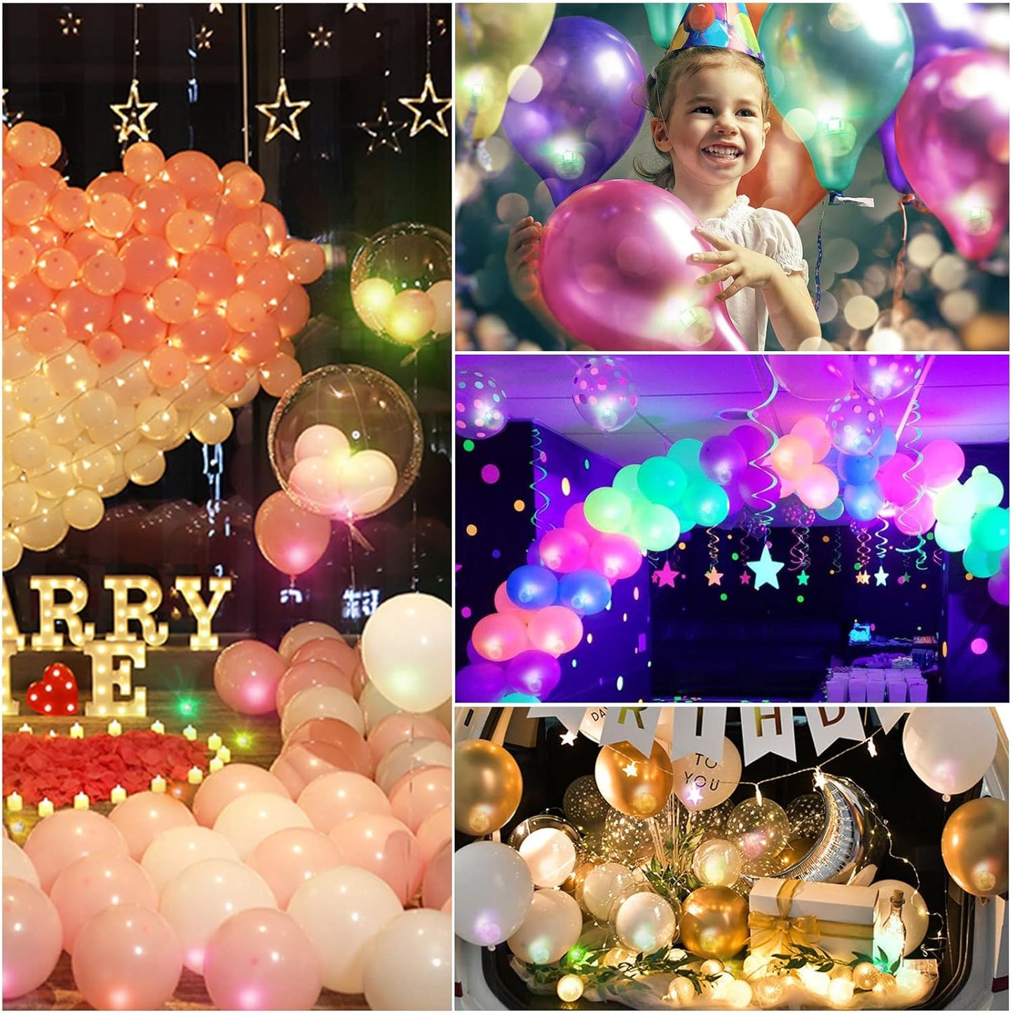 ZGWJ 50PCs Mini Led Lights for Paper Lantern, Red Led Balloons Light up Balloons for Neon Party Lights Easter Eggs Christmas Halloween Birthday Party Wedding Decoration