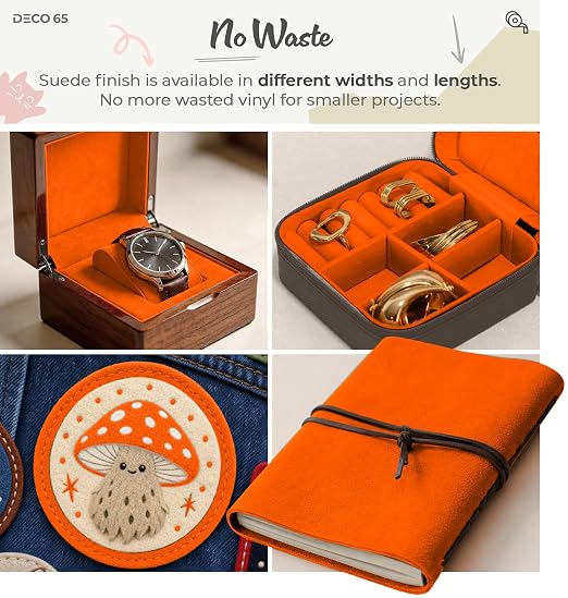 VViViD DECO65 Suede Orange Permanent Adhesive Craft Vinyl