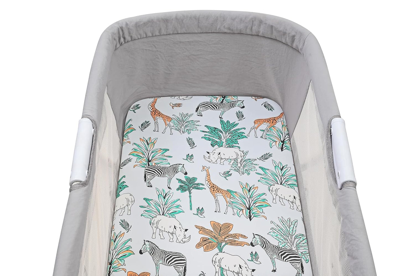 Onacosht Bassinet Sheets for Baby Boy and Girl, Stretchy Breathable Fitted Sheet Universal for Bassinet Cradle Hourglass Oval Rectangle Pad/Mattress, 4 Pack Woodland Animal Printing