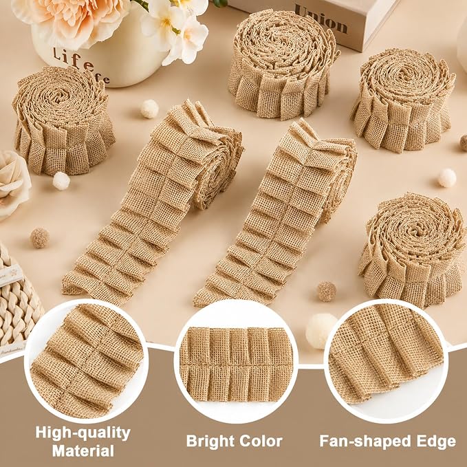 6 Rolls 40 Ft Ruffled Bulletin Board Borders Back to School Classroom Decor