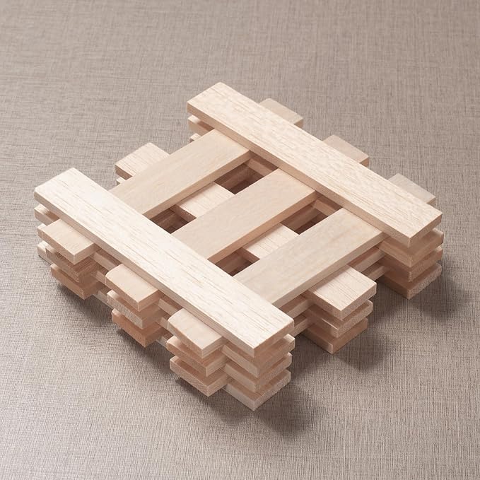 Balsa Wood Sticks, Balsa Wood Strips Planks 1/8" × 1" × 6", Wooden Slats