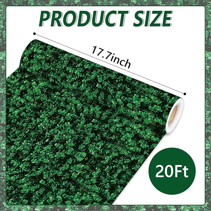 Qyeahkj Green Leaves Bulletin Board Paper Roll Greenery Leaf Bulletin Board