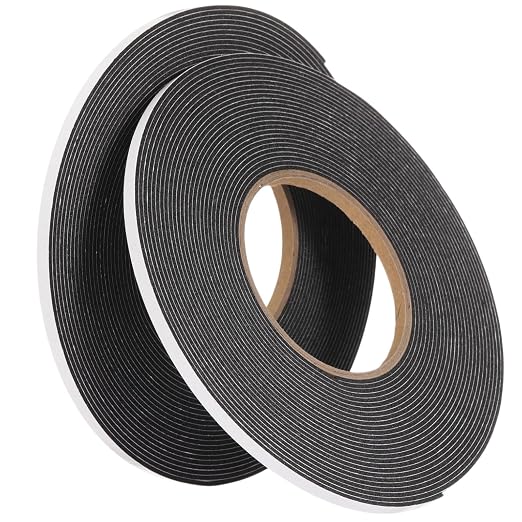 Tatuo 2 Rolls Double Sided Foam Tape PE Foam Tape Sponge Soft Mounting Adhesive