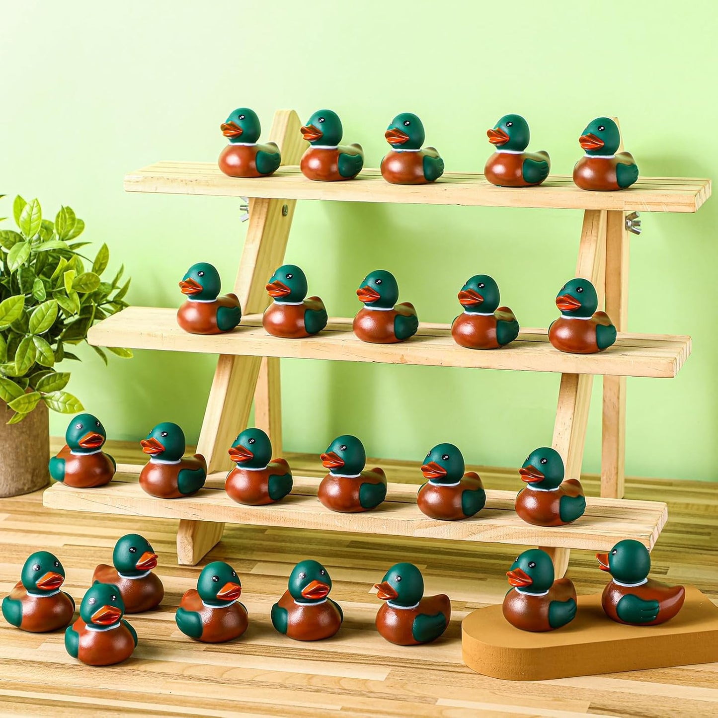 Rubber Duck 2 Inch Duck Bath Floating Rubber Ducky Adorable Party Supplies for Ducky Birthday Party Gift Nature Birds Lovers Hunting Decoration(12 Pcs,Mallard)