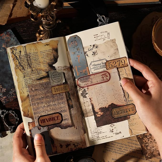 Vintage Scrapbook Paper Stickers