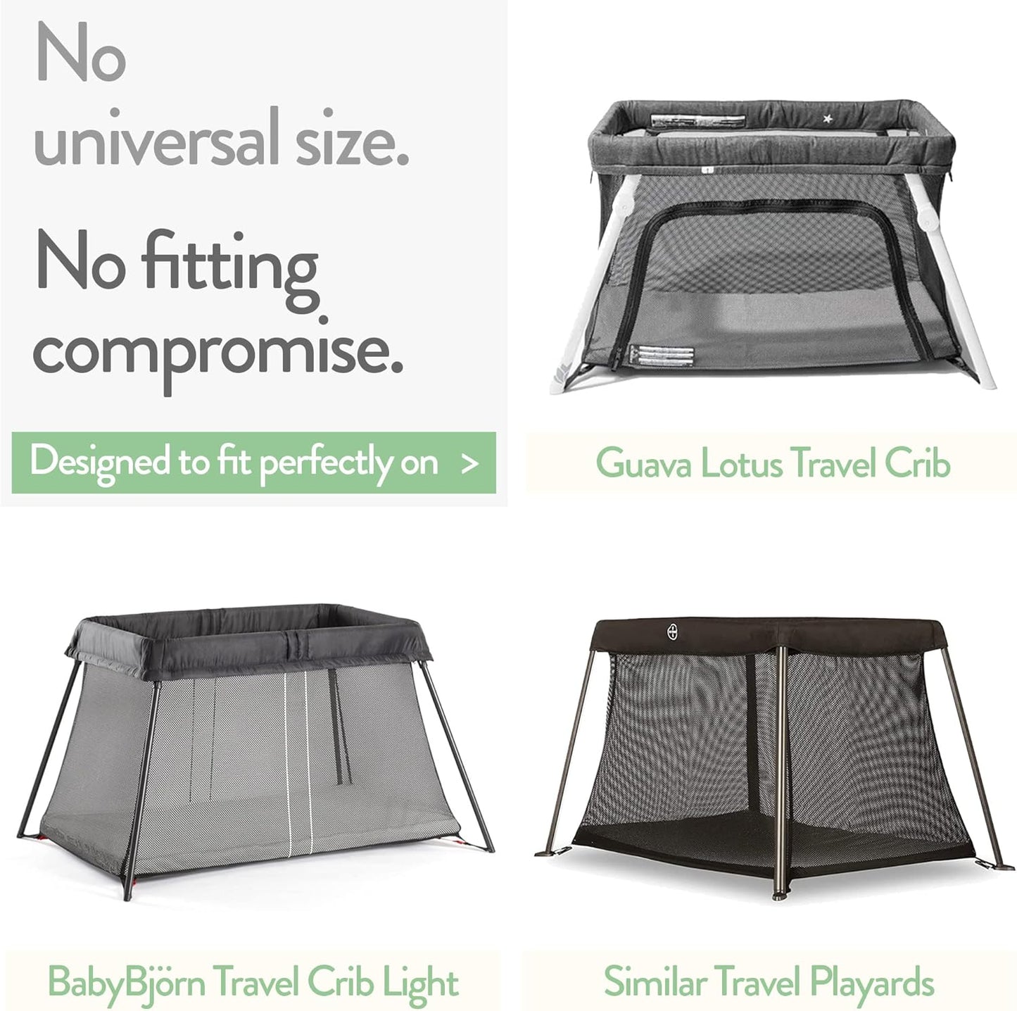 Travel Crib Fitted Sheets for Baby Bjorn, Guava Lotus Travel Crib and 24 x 42 Inch Travel Light Playard Mattress – Snuggly Soft 100% Jersey Cotton – Farm Animals – 2 Pack