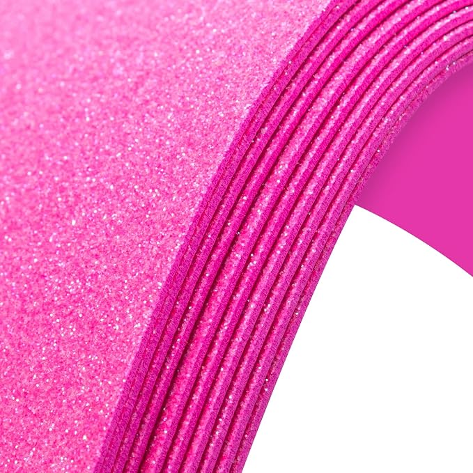 10 Pack Glitter Foam Sheets Craft 8 x 12 inch | Sparkles Foam Paper