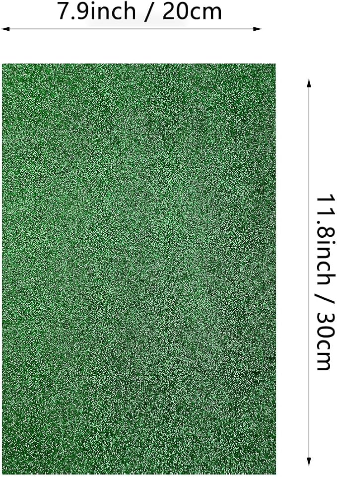 Jtnohx Glitter Felt Fabric, 8 x12 inches Felt Square Glitter