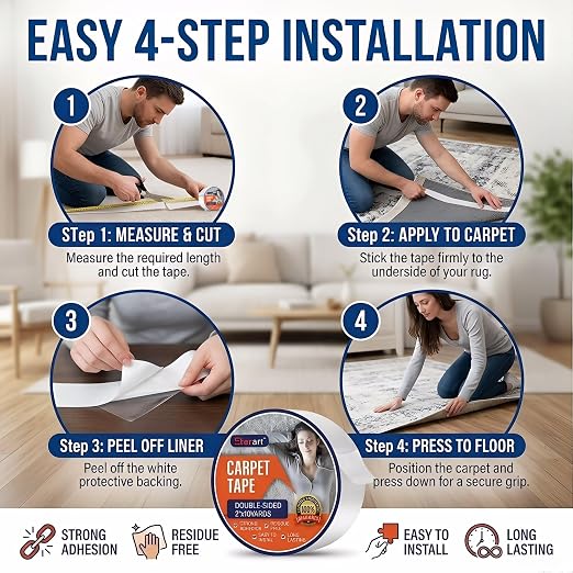 ETERART Double Sided Carpet Tape, No-Residue